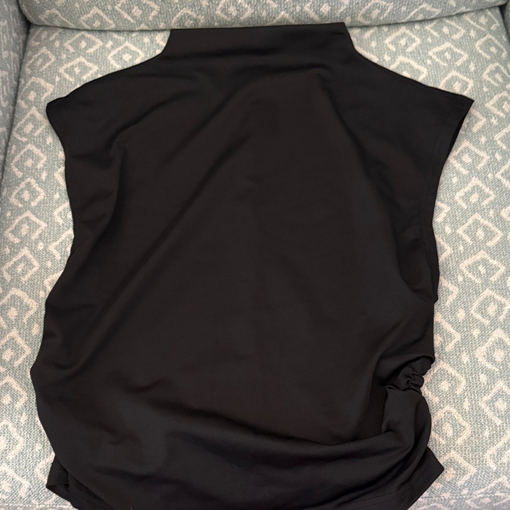 Black Sleeveless Mock Neck Women’s Top
